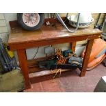 Rustic bench with small vice