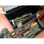 Black plastic Curva toolbox and contents