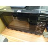 Black finished Panasonic microwave oven E/T