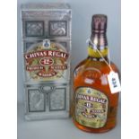 Twelve year old boxed bottle of Chivers Regal Premium Scotch Whisky