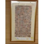 Framed collection of 240 GB line engraved penny red stamps, perforated issues from 1841-1855