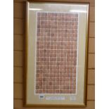 Framed collection of 240 GB line engraved penny red stamps, perforated issues from 1856-1863