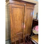 Mahogany wardrobe with base drawer