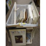 Tub containing a large quantity of unframed prints, ideal for retailing etc