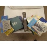 Vintage books - 'Lands of Aladdin', 'The Wonder Book of Ships', vintage stamp album with part