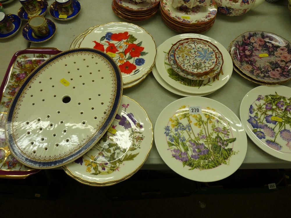 Parcel of floral Royal Albert display plates and similar items