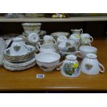 Quantity of Royal Vale teaware and Staffordshire 'Queens' floral decorated teaware