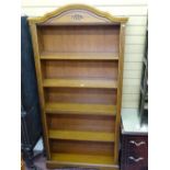 Good tall modern bookcase with arched top