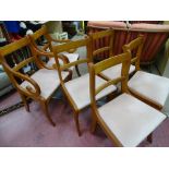 Set of six (four plus two) well presented classically styled reproduction dining chairs
