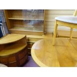 Nathan sideboard with corner unit, similar bookcase and a dining table and four chairs