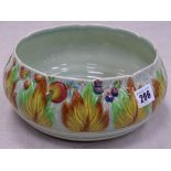 Clarice Cliff Newport Pottery fruit and leaf decorated fruit bowl