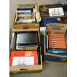 Four boxes containing large quantity of shipping related books