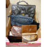 Good soft leather attache case, vintage purses, handbags etc