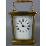 Fine quality painted dial brass carriage clock