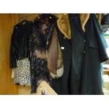 Parcel of vintage lady's clothing, furs etc