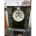 Excellent slate and marble mantel clock
