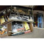 Very large parcel of cased and loose cutlery including wooden box with bone handled contents and