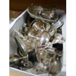 A large parcel of EPNS including candelabra, Viners coasters, trophies ETC Condition reports