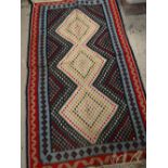 Old Moroccan Kilim rug, 161 x 95cms Condition reports provided on request by email for this