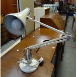 A indu-retro Herbert Terry enamelled angle-poise desk lamp Condition reports provided on request