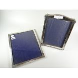 Two similar silver rectangular photograph frames, mixed hallmarks Condition reports provided on