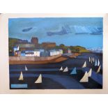 ROSAMUND STEEL Guinness lithograph (unframed) - entitled 'Sailing at Cork', 38 x 50.5cms Condition