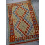 Vegetable-dye wool Chobi Kilim runner, 140 x 99cms Condition reports provided on request by email