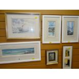 GILLIAN McDONALD three framed limited edition prints - Scottish loch and mountain scenes ETC (6)