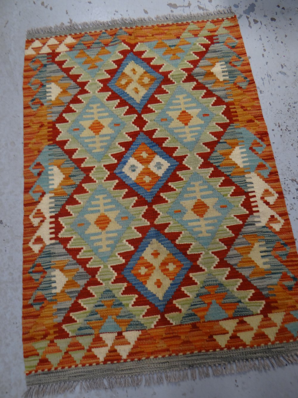 Vegetable-dye wool Chobi Kilim runner, 120 x 81cms Condition reports provided on request by email