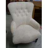 A modern button back armchair Condition reports provided on request by email for this auction