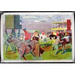 EDWIN LA DELL Guinness lithograph (unframed) - entitled 'Newmarket, 43 x 73.5cms Condition reports