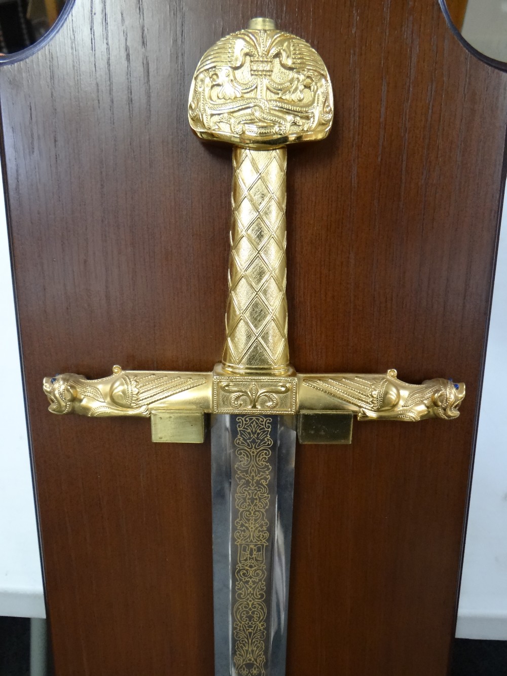Wilkinson sword, inscribed 'The sword of Charlemagne' on plaque Condition reports provided on - Image 2 of 2