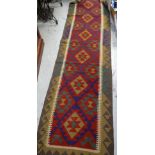 Maimana Kilim runner, 300 x 79cms Condition reports provided on request by email for this auction