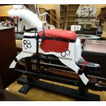 A twentieth century Leeway painted rocking horse, 91cms high Condition reports provided on request