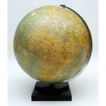 A vintage Philips' 13.5inch spinning terrestrial globe on a Bakelite base Condition Report: some