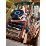 A quantity of vinyl singles, mainly rock and pop Condition reports provided on request by email