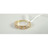 18ct gold set diamond half-hoop eternity ring