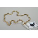 A 9ct yellow gold cable chain necklace, 7.5grams Condition reports provided on request by email