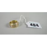 A yellow gold and platinum band ring, 6.9grams Condition reports provided on request by email for