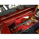 A 18th century violin of dark chestnut colour and bearing internal label for Thomas Smith,