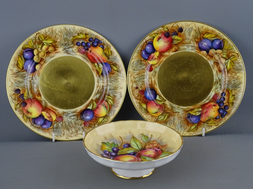 TWENTY SEVEN PIECES OF AYNSLEY FRUIT & GILT DECORATED TEAWARE by D Jones & N Brunt, to include three - Image 2 of 9