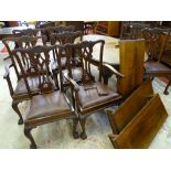 A GOOD EARLY 20th CENTURY MAHOGANY EXTENDING DINING TABLE having four additional leaves along with