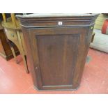 Single door wall hanging antique corner cupboard