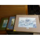 W HEATON COOPER three framed prints - Lake District scenes