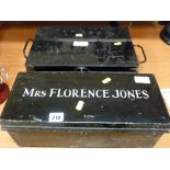 Two vintage deed boxes