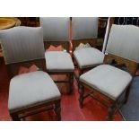 Set of four Edwardian dining chairs