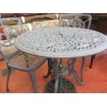 Metal outdoor garden table and chairs