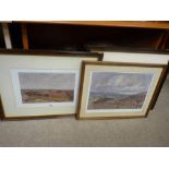 LIONEL EDWARDS prints - hunting scene, signed in pencil (three)