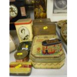 Collection of vintage tins including a rare OXO 'Zoo House' tin