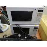 Two Panasonic NN-E271WM microwave ovens E/T